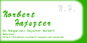 norbert hajszter business card
